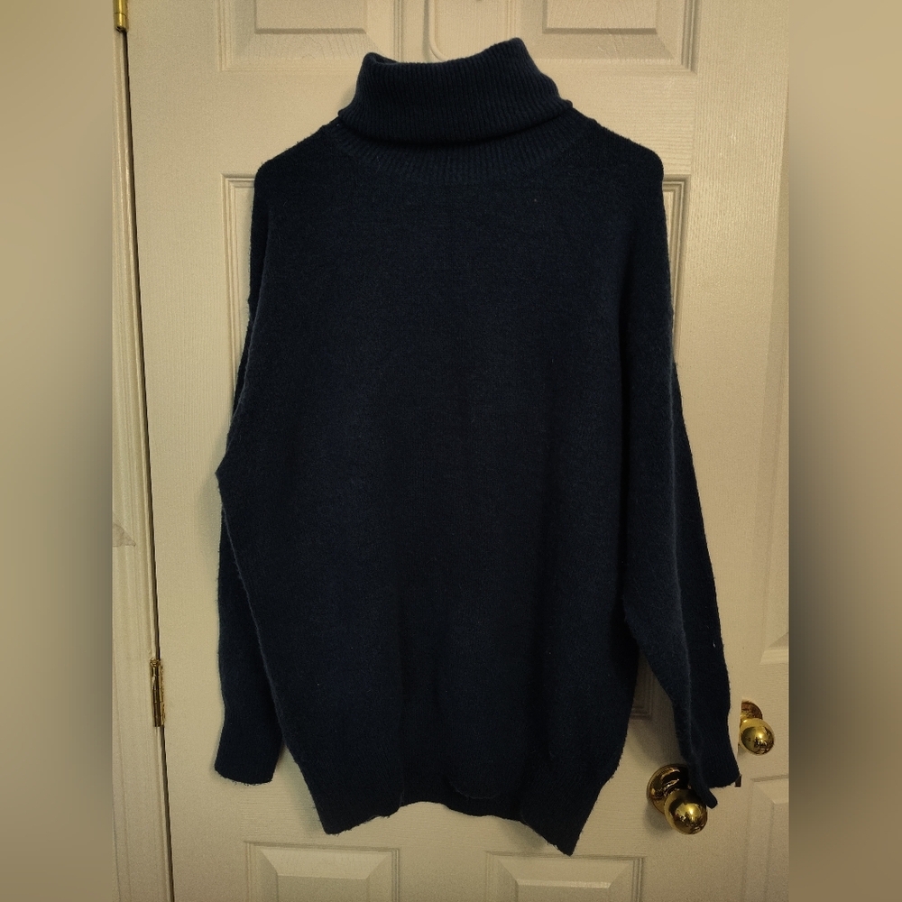 Blue Twik Turtleneck Sweater